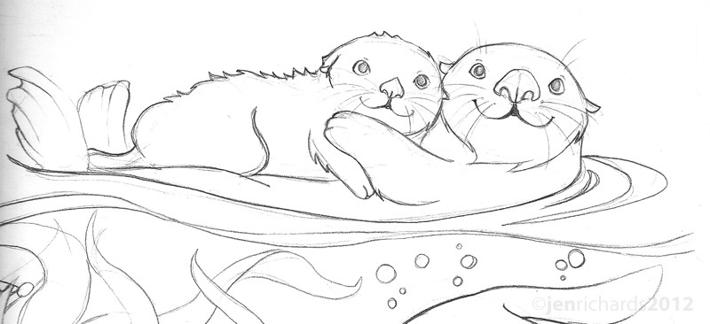 Baby Otter Coloring Pages
 Sea Otter Awareness Week 2012