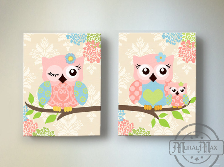 Baby Owl Decor
 Kids Wall Art Owl Nursery Baby Girl Owl Decor Owl Nursery