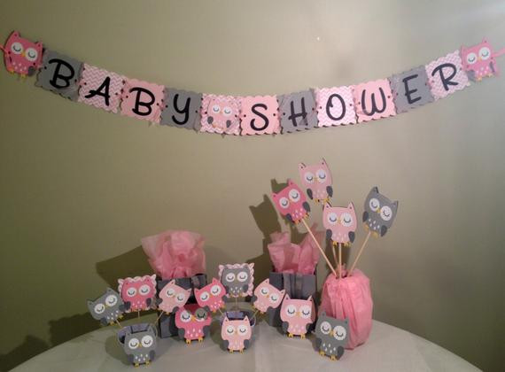 Baby Owl Decor
 Owl Baby Shower Decorations Package Owl Baby Shower Pink