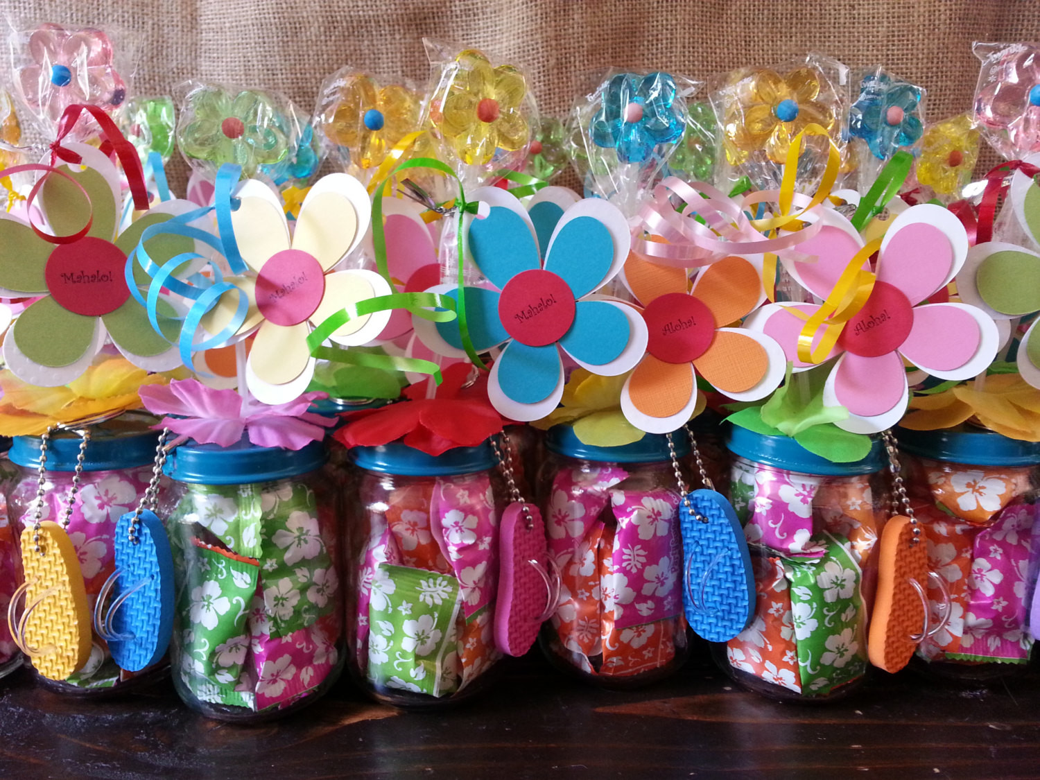 Baby Party Favor
 Hawaiian Luau Party Favors Baby food jar party favors
