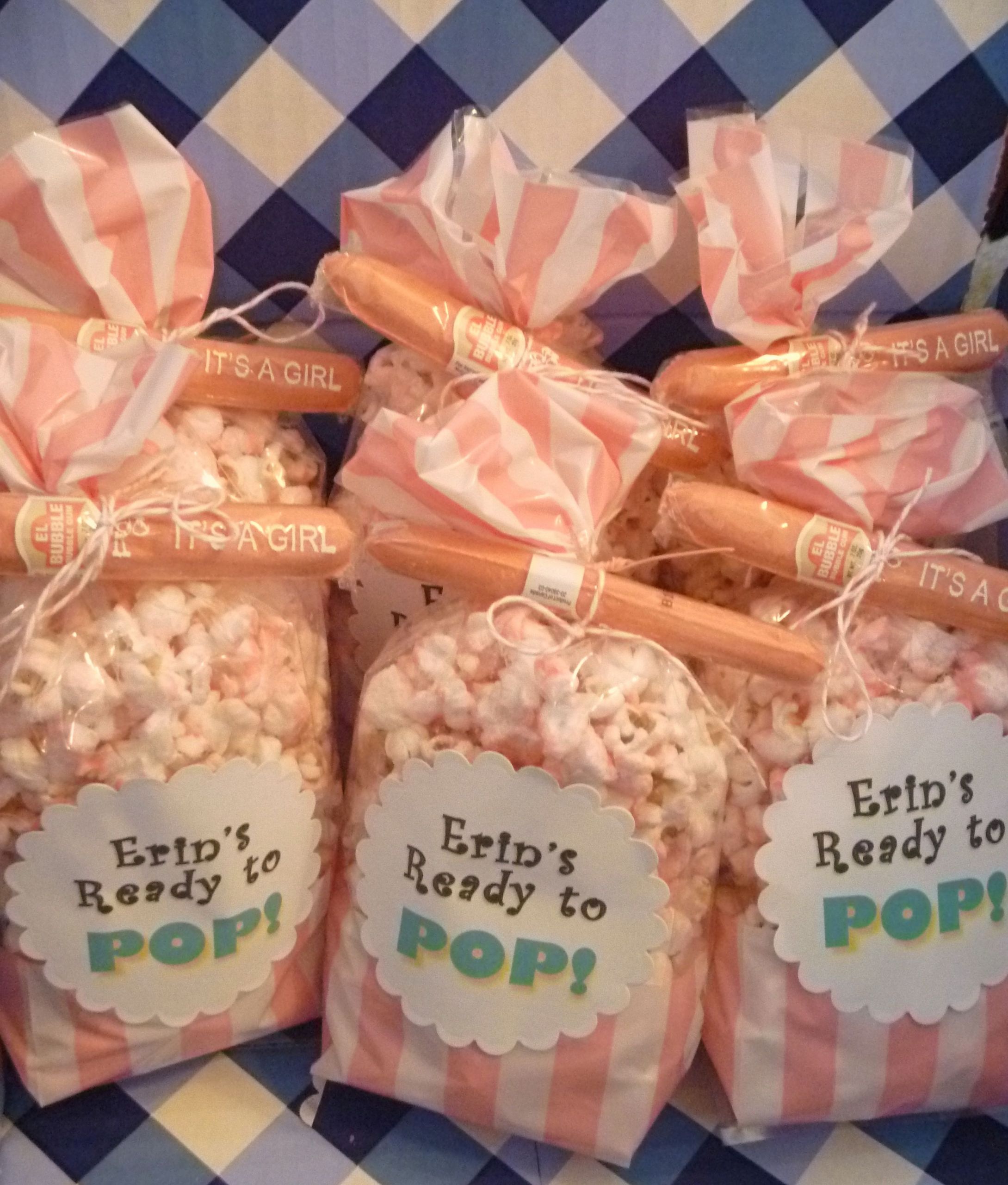 Baby Party Favor
 Salty Sweet Delicious “Ready to Pop” Popcorn – Baby Shower