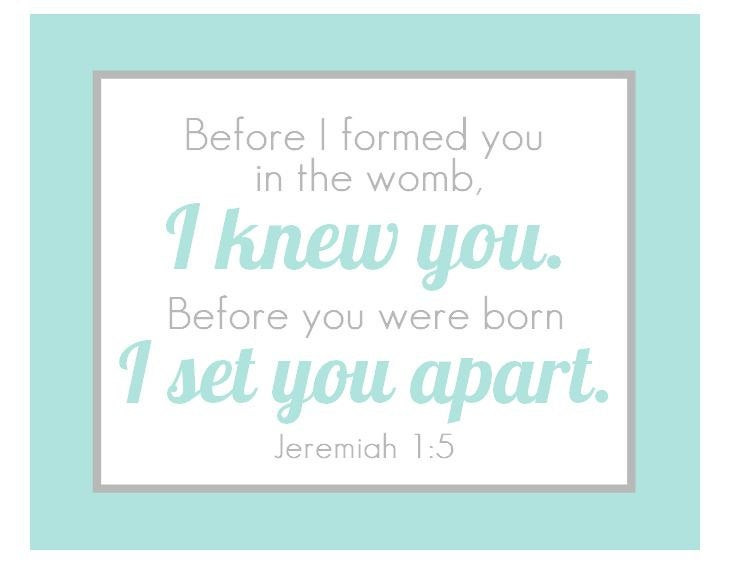 Baby Quotes Bible
 Baby Bible Verse Art Scripture Print Before I by