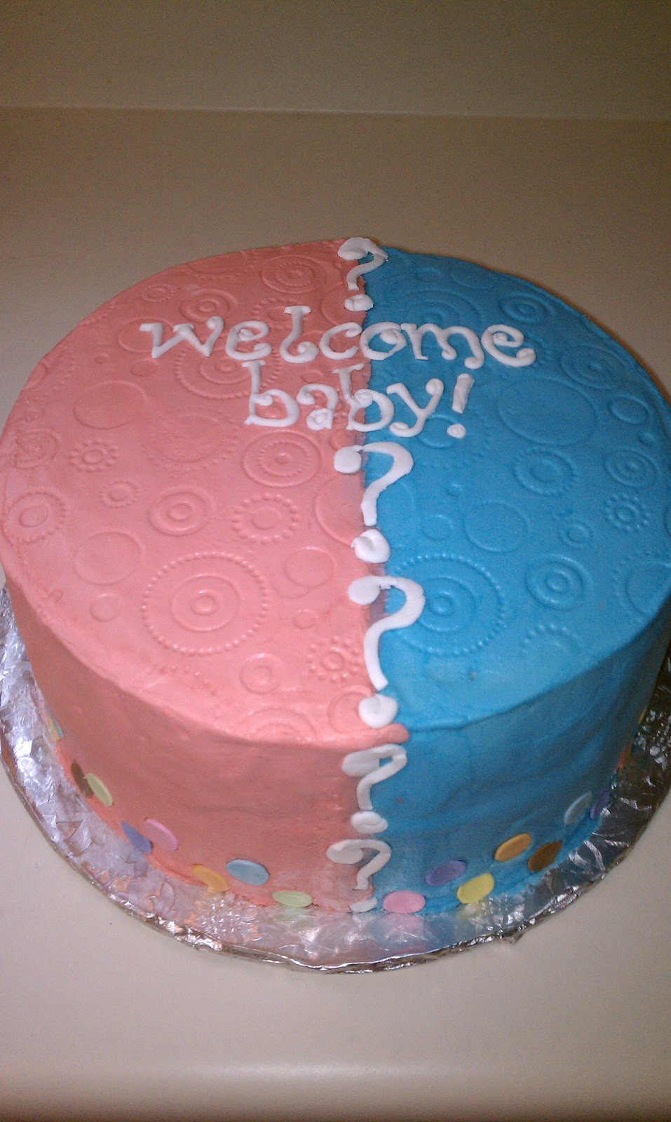Baby Reveal Party Cakes
 The Confectionista s Kitchen Baby Gender Reveal