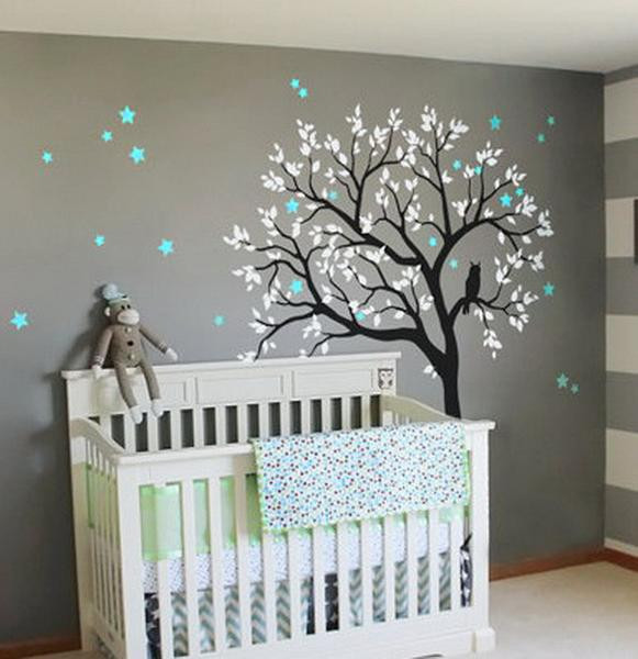 Baby Room Wall Decoration Ideas
 Owl Hoot Star Tree Kids Nursery Decor Wall Decals