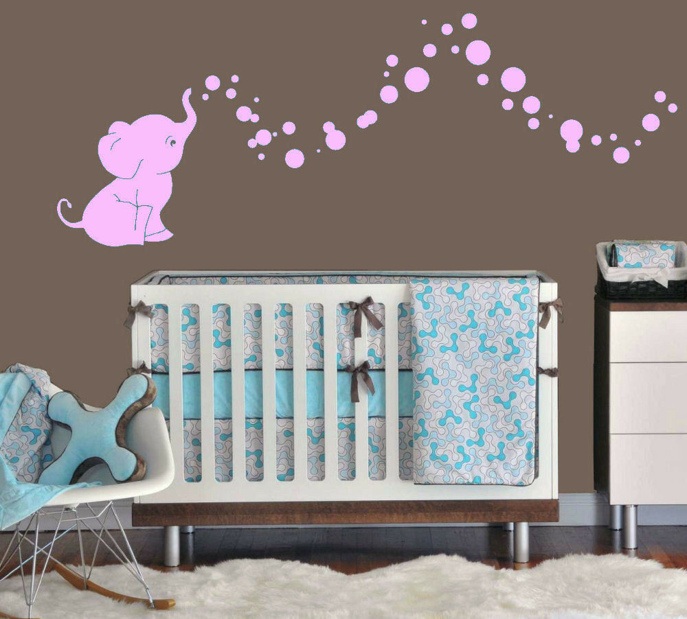 Baby Room Wall Decoration Ideas
 Elephant Bubbles Baby Wall Decal Vinyl Wall Nursery Room