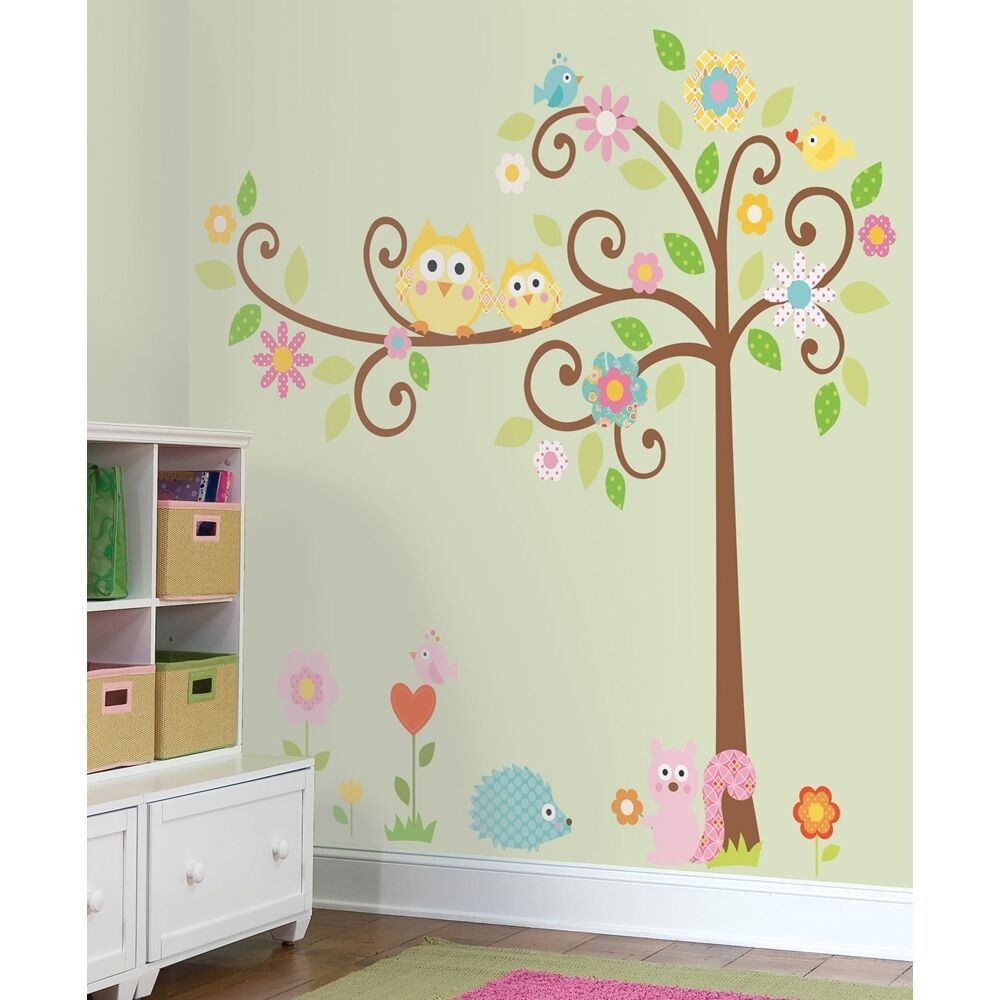 Baby Room Wall Decoration Ideas
 New Giant SCROLL TREE WALL DECALS Baby Nursery Stickers