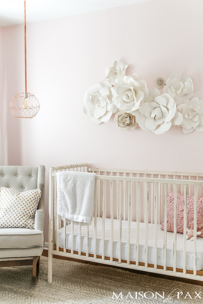 Baby Room Wall Decoration Ideas
 Paper Flower Wall Art in the Nursery Maison de Pax