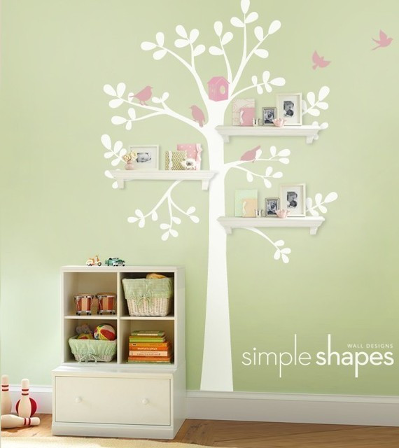 Baby Room Wall Decoration Ideas
 Wall Decor and Shelving Tree Baby Nursery