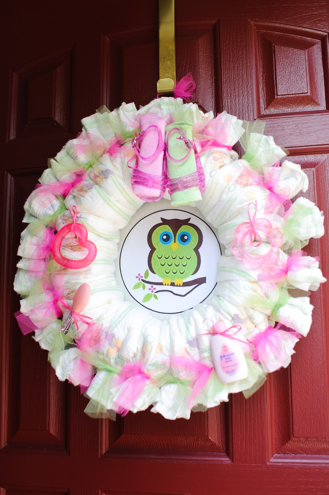 Baby Shower Decorating Ideas Pinterest
 The Mandatory Mooch Baby Shower Diaper Wreath