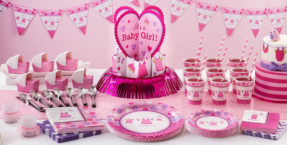 Baby Shower Decorations Party City
 It s a Girl Baby Shower Party Supplies Party City