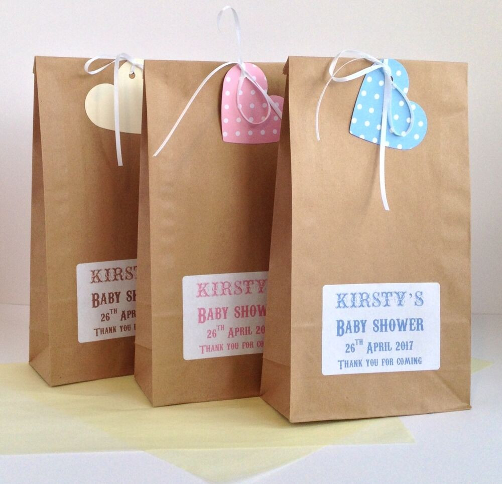 Baby Shower Gift Bags Ideas
 12 x personalised baby shower TREAT wedding t Bags