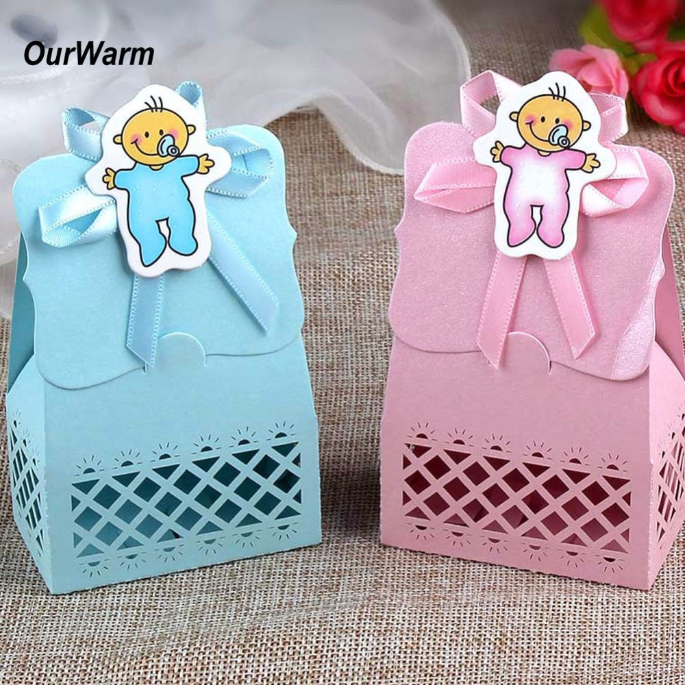 Baby Shower Gift Bags Ideas
 OurWarm 12pcs Baby Shower Candy Box Cute Gift Bag Paper