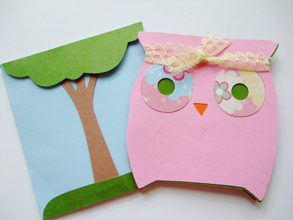 Baby Shower Gift Cards
 Owl Gift Card Baby Shower Gift Card Birthday Card Friend
