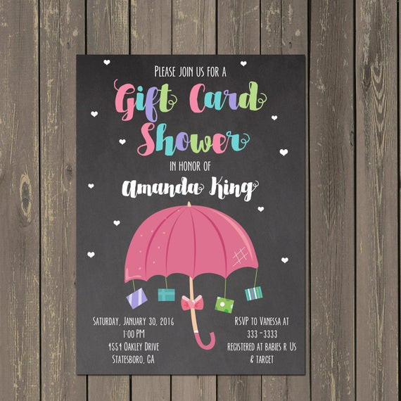 Baby Shower Gift Cards Wording
 Gift Card Baby Shower Invitation Baby Sprinkle Invitation