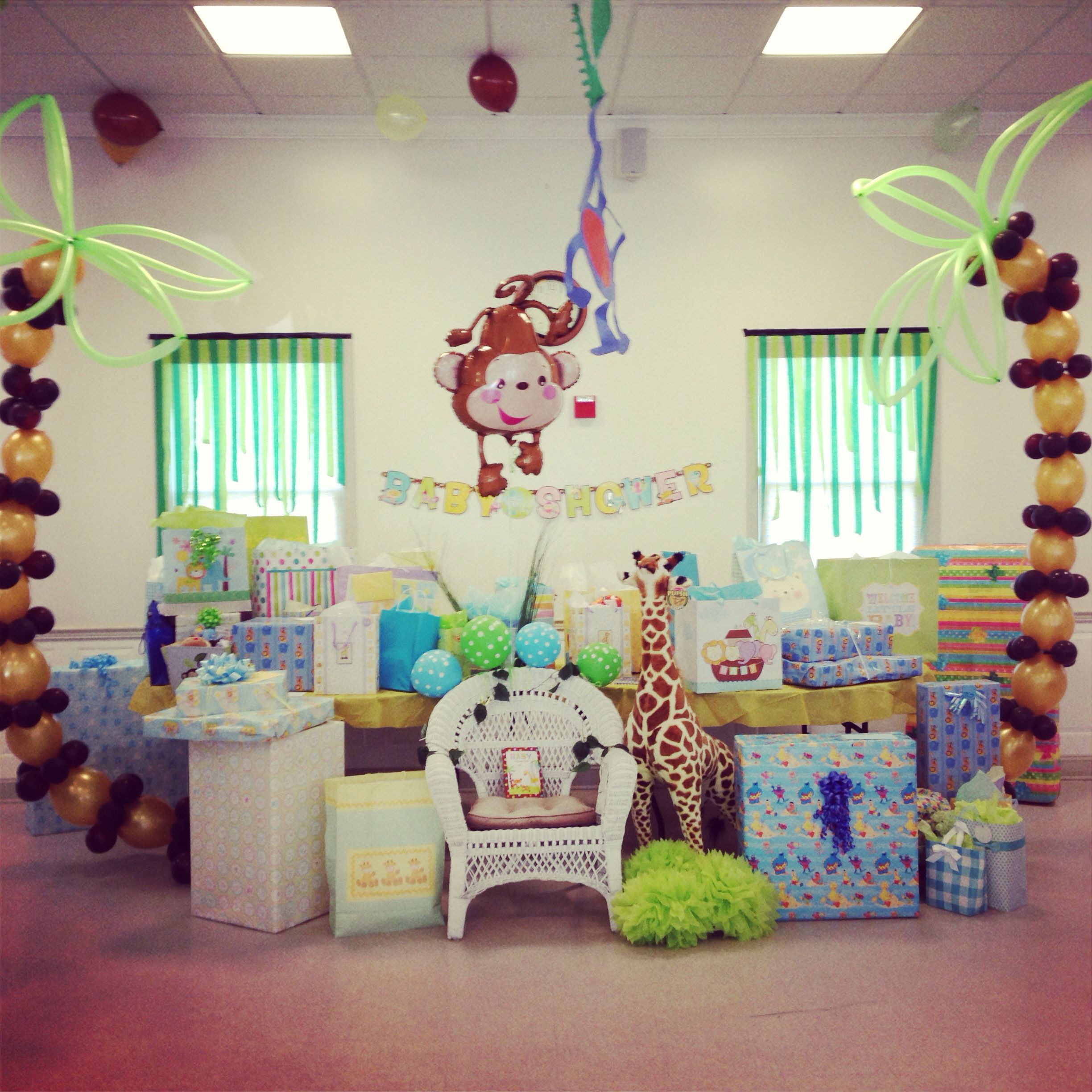 Baby Shower Gift Table
 Gift table jungle themed baby shower in 2019