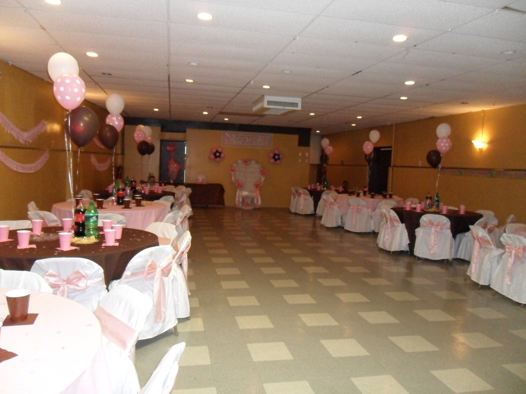Baby Shower Hall Decoration Ideas
 BABY SHOWER BROWN PINK AND WHITE PARTY DECORATIONS BY