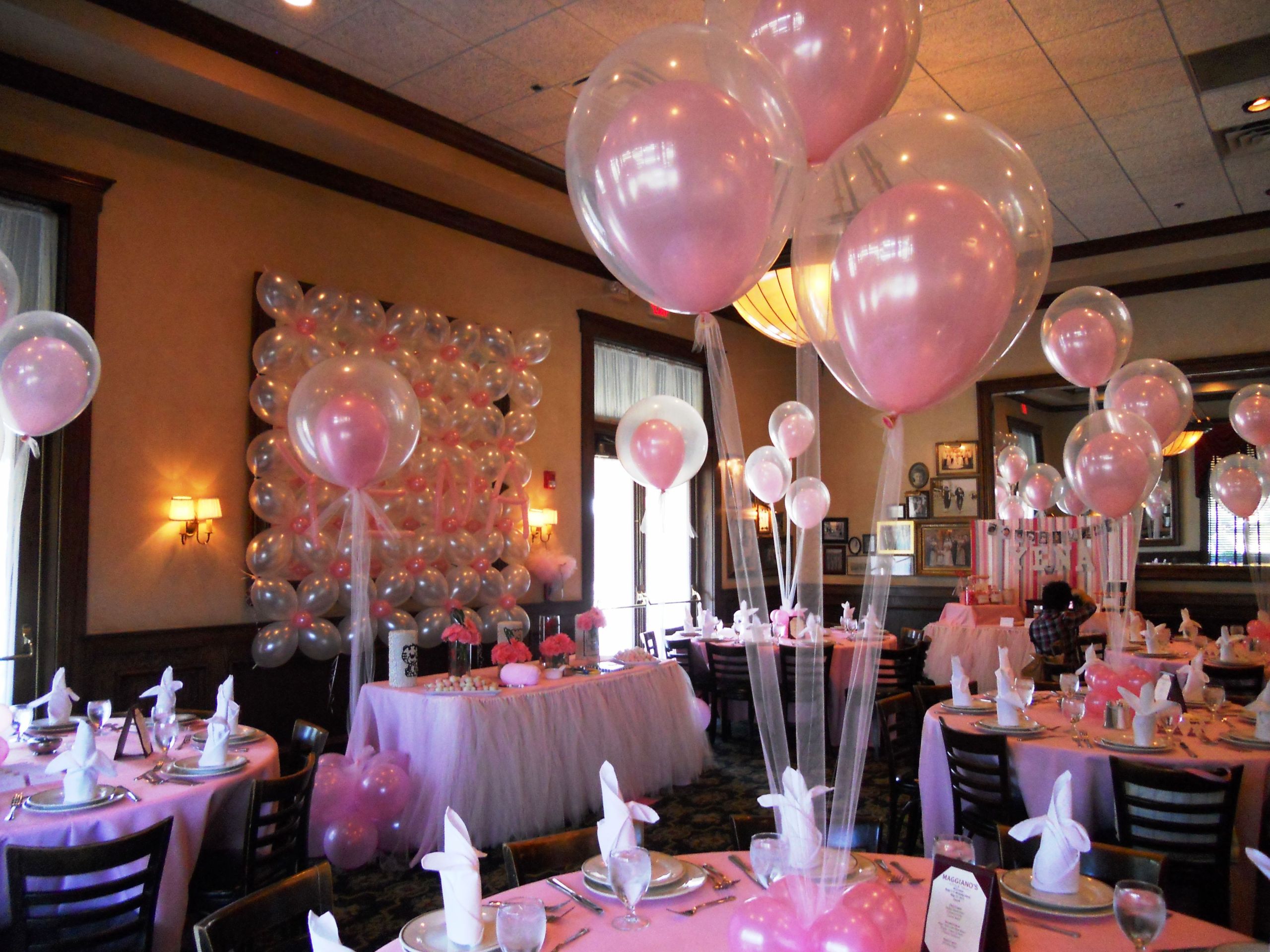 Baby Shower Hall Decoration Ideas
 balloon arrangements ideal for a girls christening