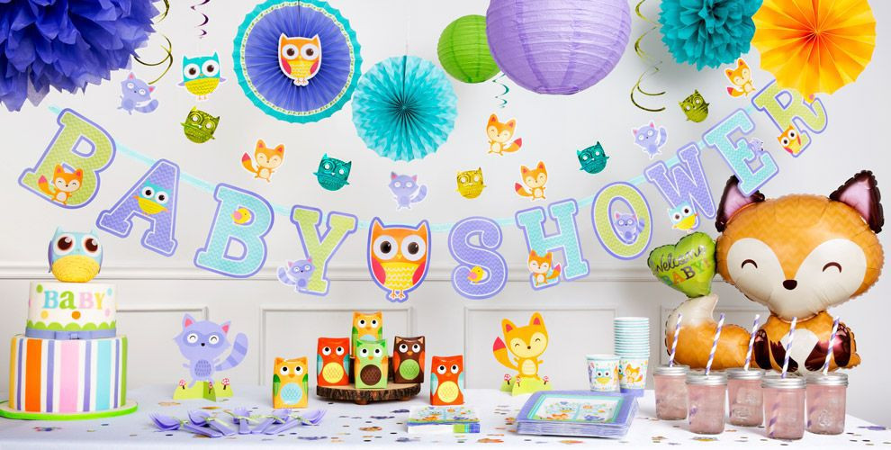 Baby Shower Party City
 Woodland Baby Shower Decorations Party City