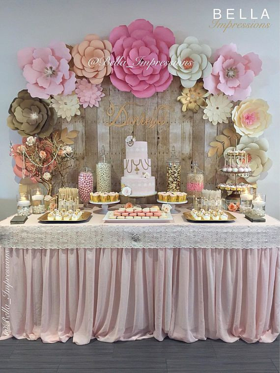 Baby Shower Party Ideas For Girl
 17 pcs PAPER FLOWER BACKDROP All flowers in image