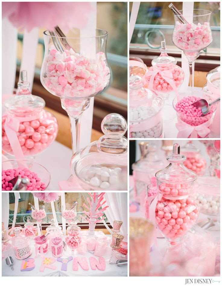 Baby Shower Party Ideas For Girl
 pink & white baby shower baby girl candy bar