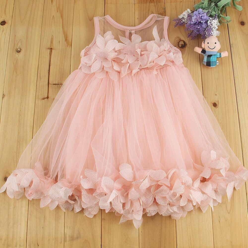 Baby Wedding Dresses
 Toddler Baby Girl Lace Flower Princess Wedding Party Tulle