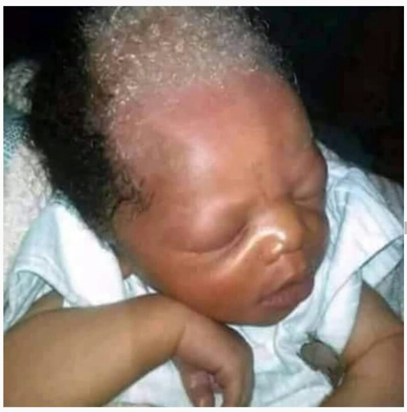 Baby With Grey Hair
 New Born Baby With Grey Hair Celebrities Nigeria