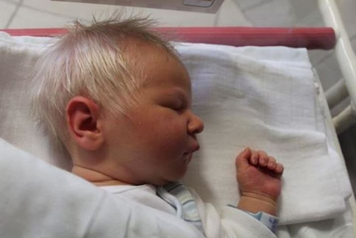 Baby With Grey Hair
 Baby born with ‘Silver’ hair and his parents are baffled