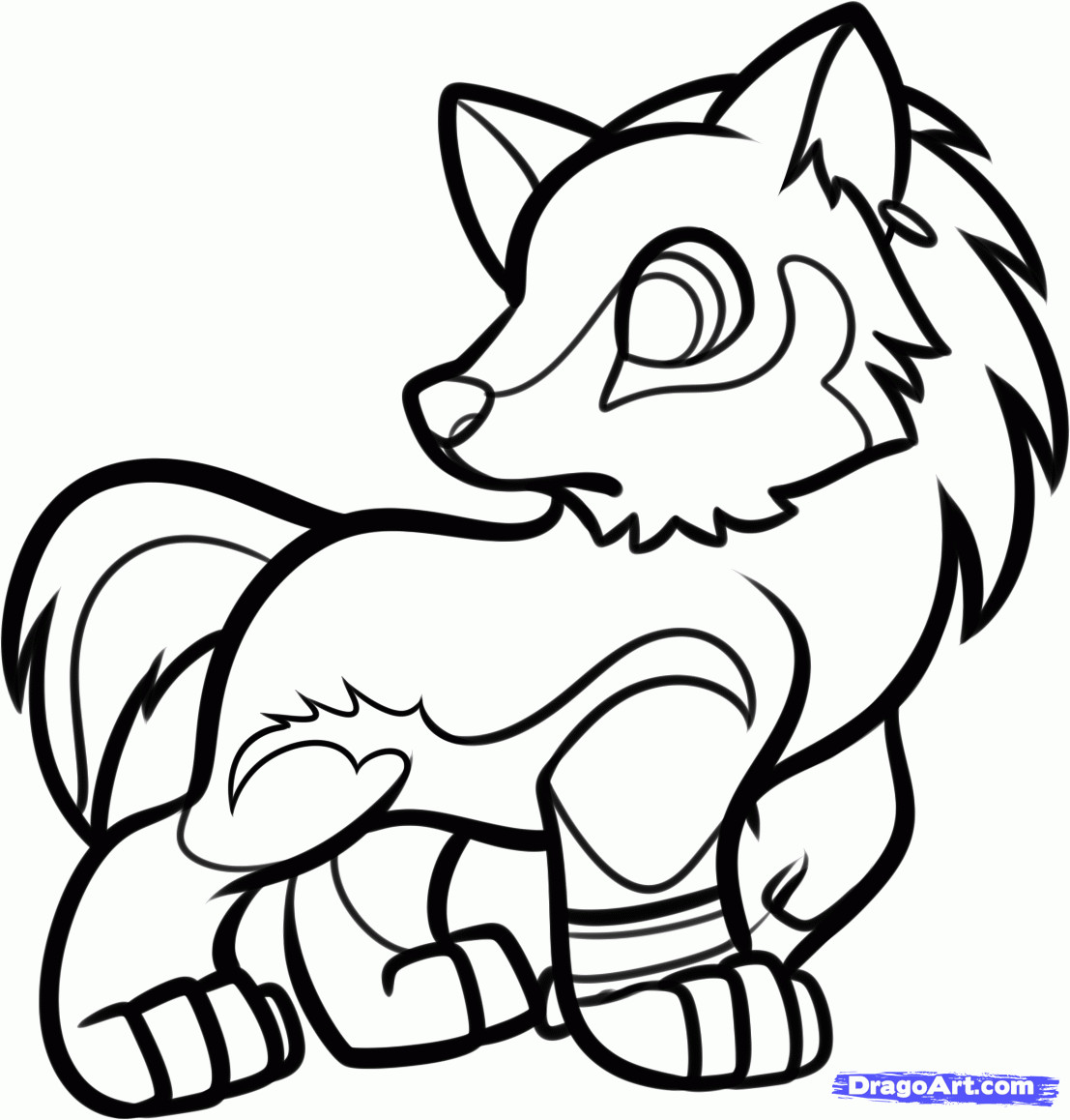 Baby Wolves Coloring Pages
 Cute Wolf Coloring Pages