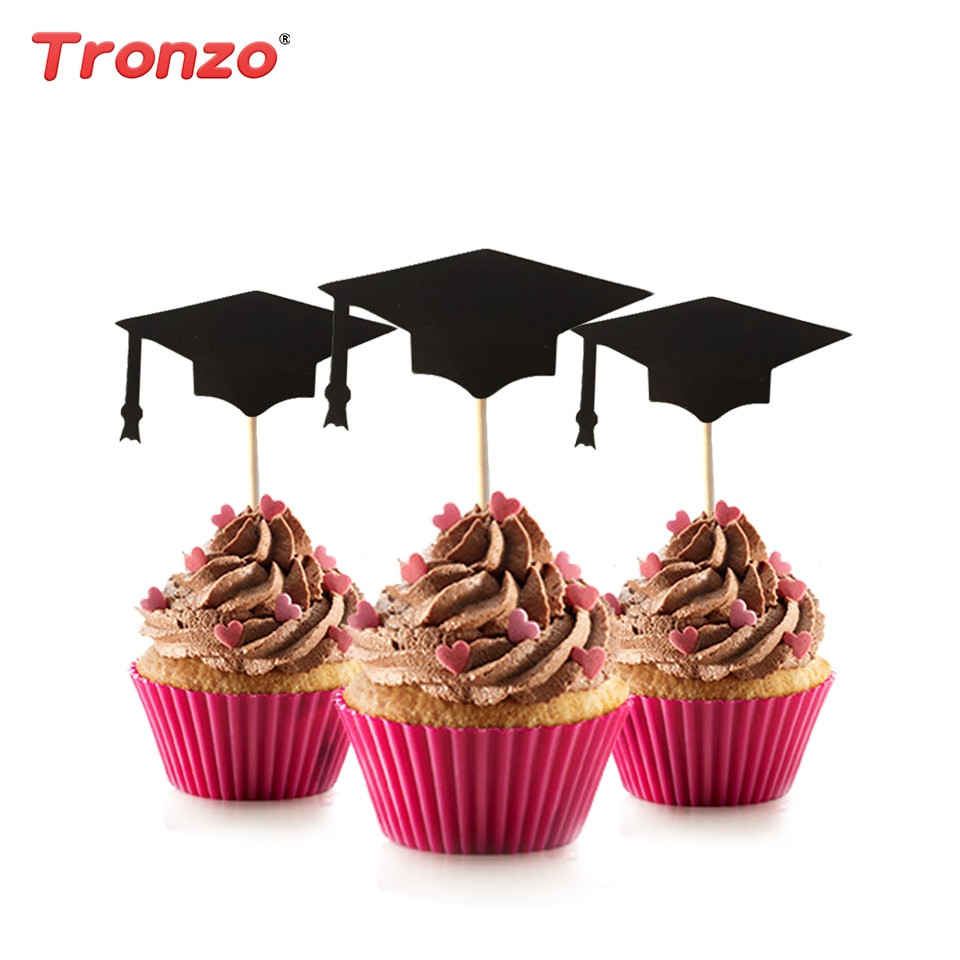 Bachelor Graduation Party Ideas
 Tronzo 12pcs lot Bachelor Hat Cap Cake Topper Graduation