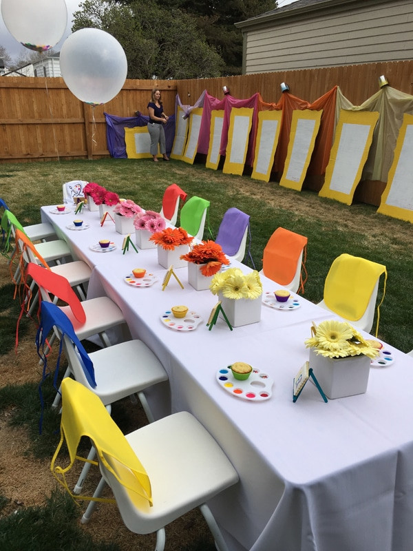 Backyard Party Ideas For Toddlers
 Kids Backyard Art Party Idea Pretty My Party