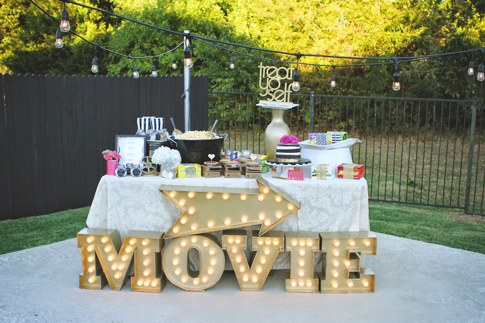 Backyard Party Ideas For Tweens
 PB J Babes Movie Night Under the Stars