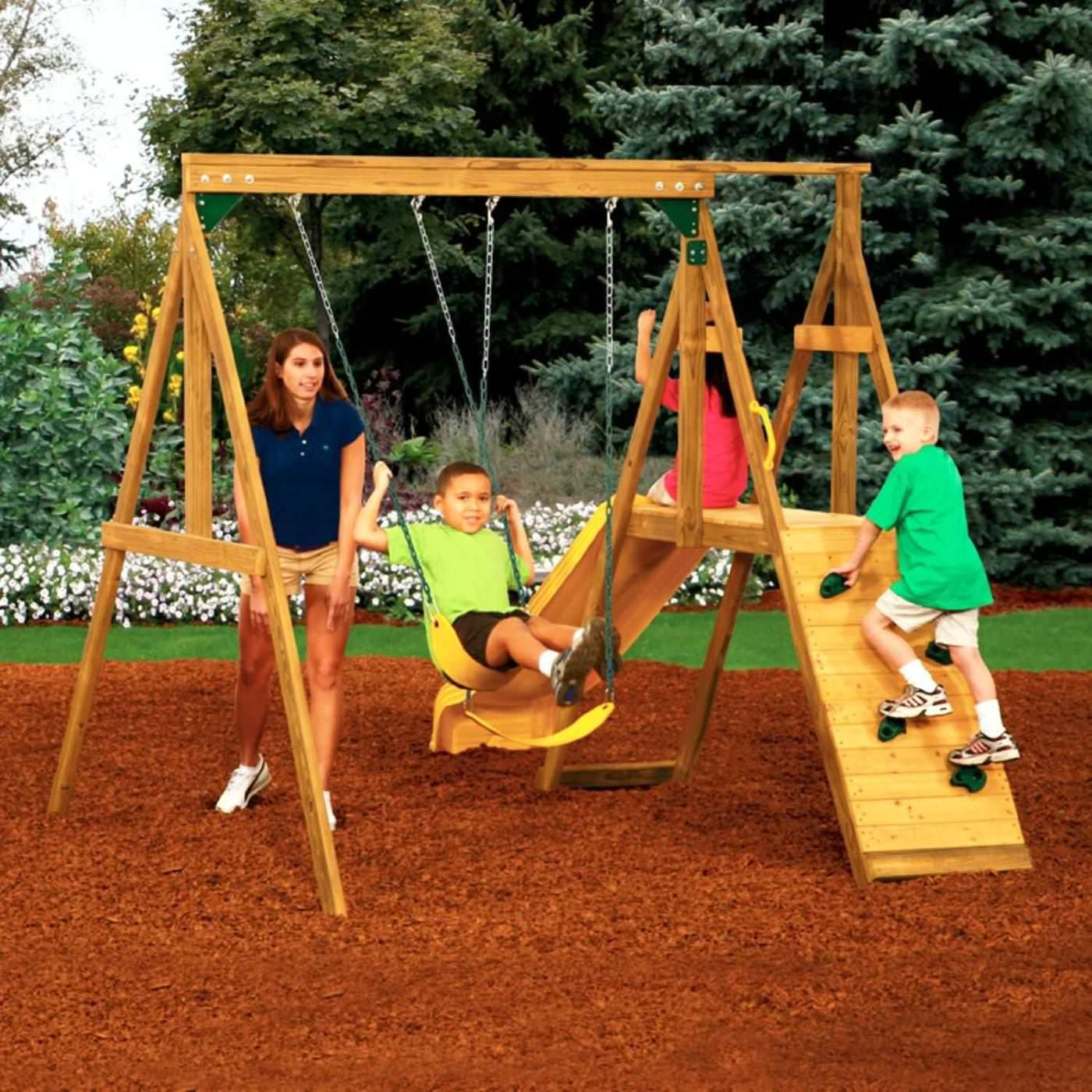 Backyard Swing For Kids
 Best 35 Kids Home Playground Ideas AllstateLogHomes