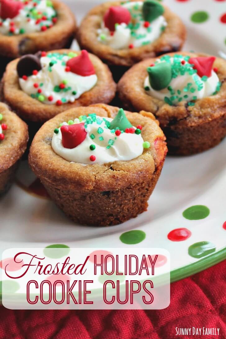 Baked Christmas Cookies
 Frosted Holiday Cookie Cups Easy Christmas Cookies to