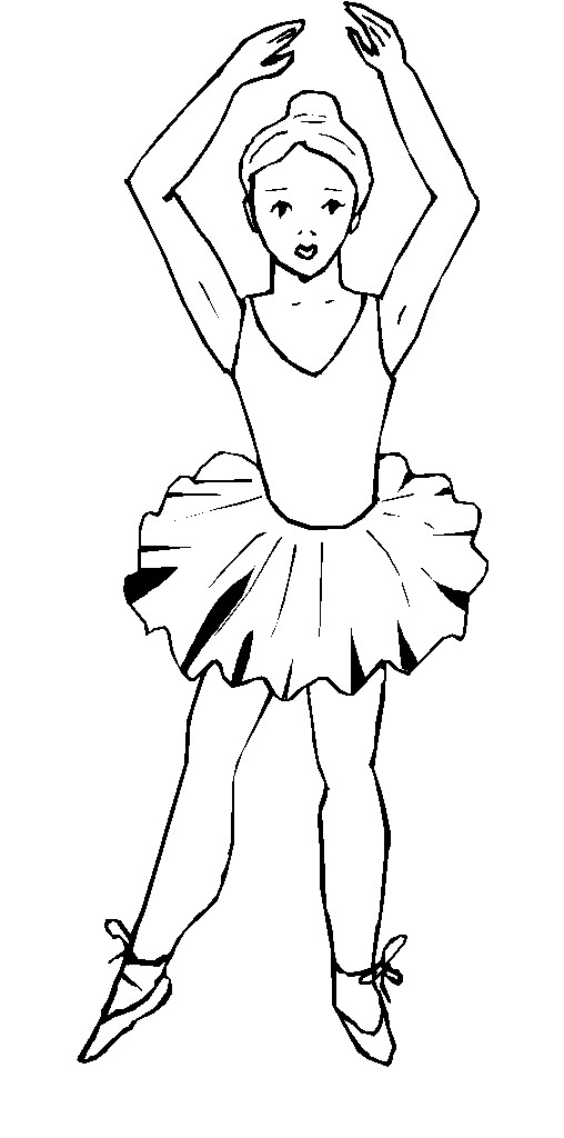 Ballerina Coloring Pages For Kids
 Ballerina coloring page kid crafts