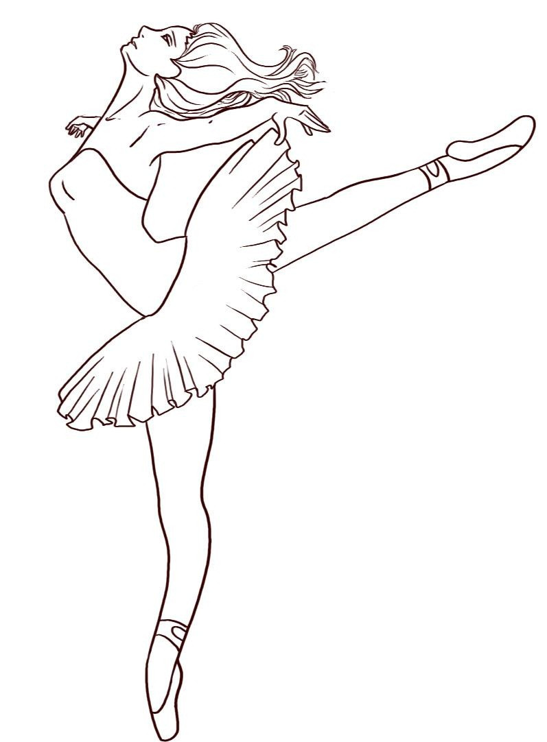 Ballerina Coloring Pages For Kids
 Free Printable Ballet Coloring Pages For Kids
