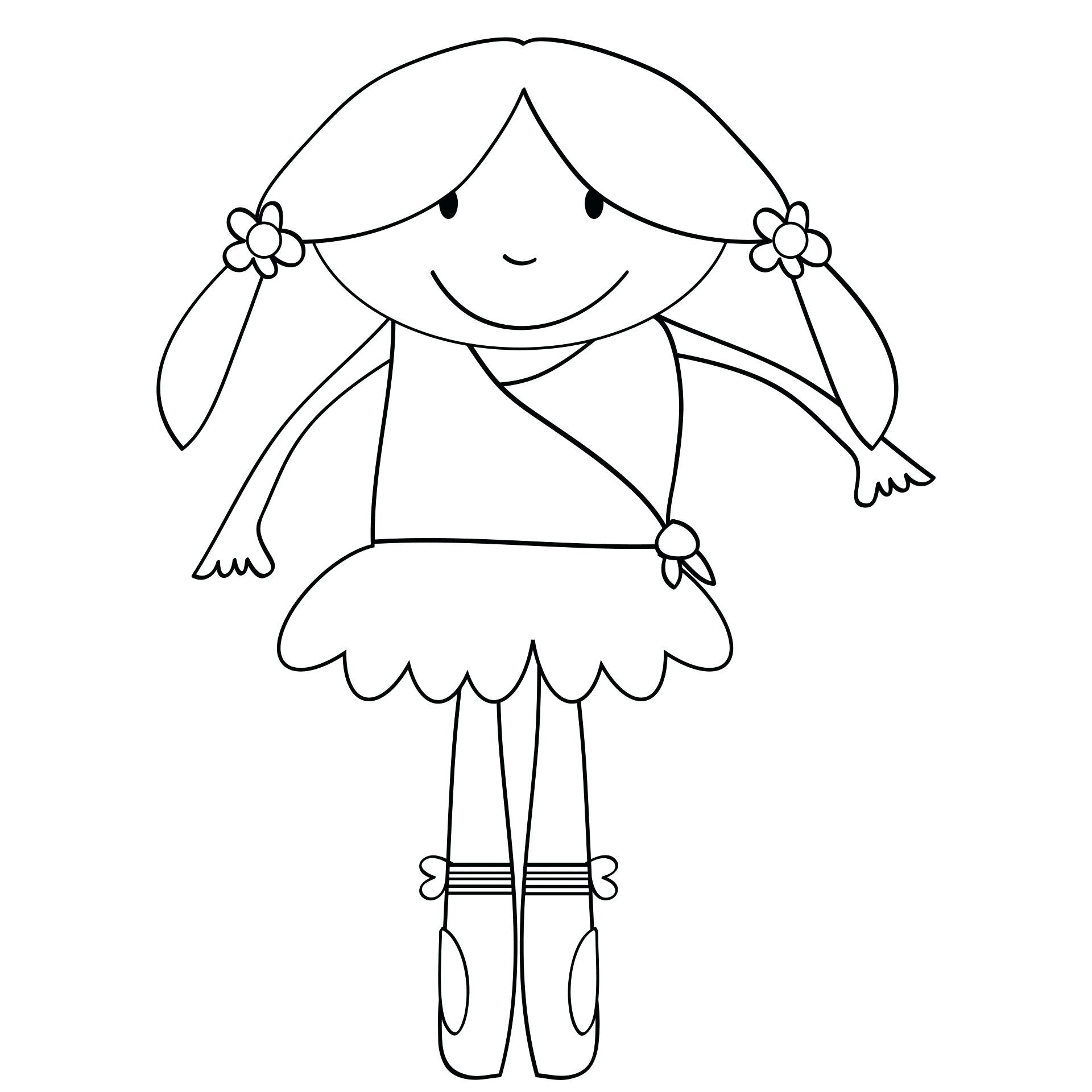 Ballerina Coloring Pages For Kids
 Kids Dancing Drawing at GetDrawings