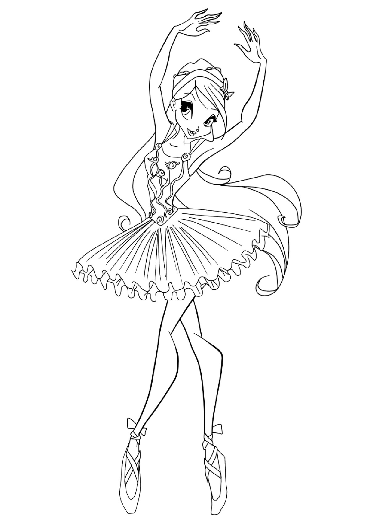 Ballerina Coloring Pages For Kids
 Ballerina Coloring Pages for childrens printable for free