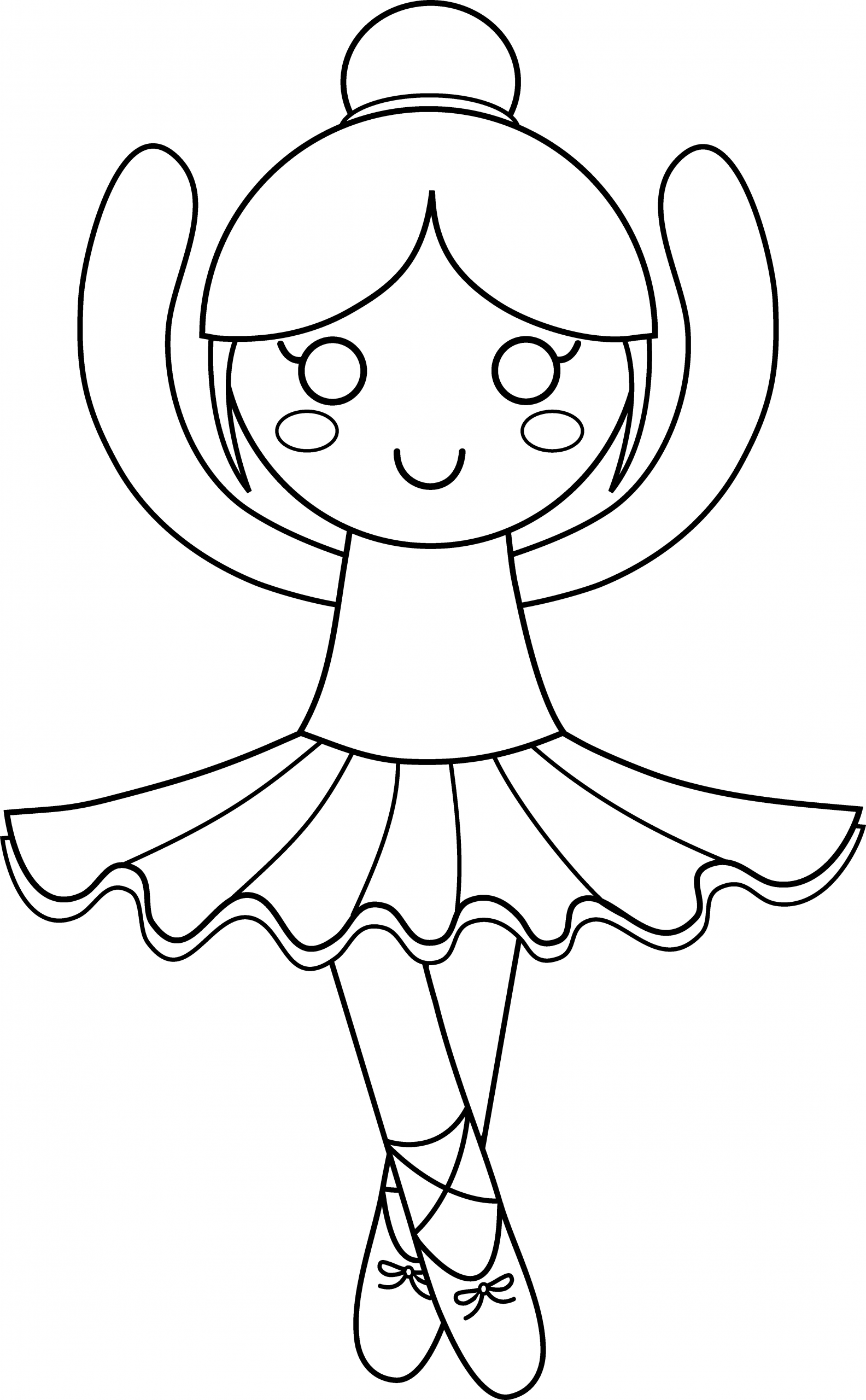 Ballerina Coloring Pages For Kids
 Cute Ballerina Coloring Page