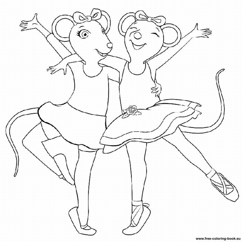 Ballerina Coloring Pages For Kids
 Coloring pages Angelina Ballerina Printable Coloring