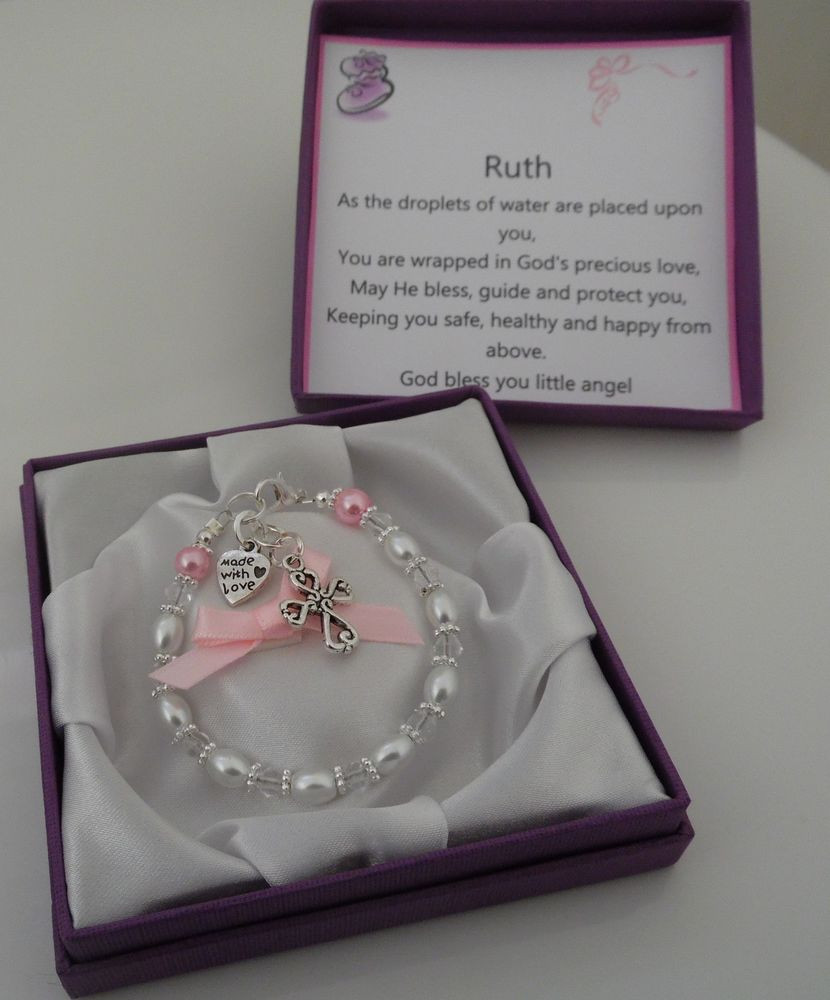 Baptism Gifts For Baby Girls
 Baby Girl Boy christening t personalised bracelet