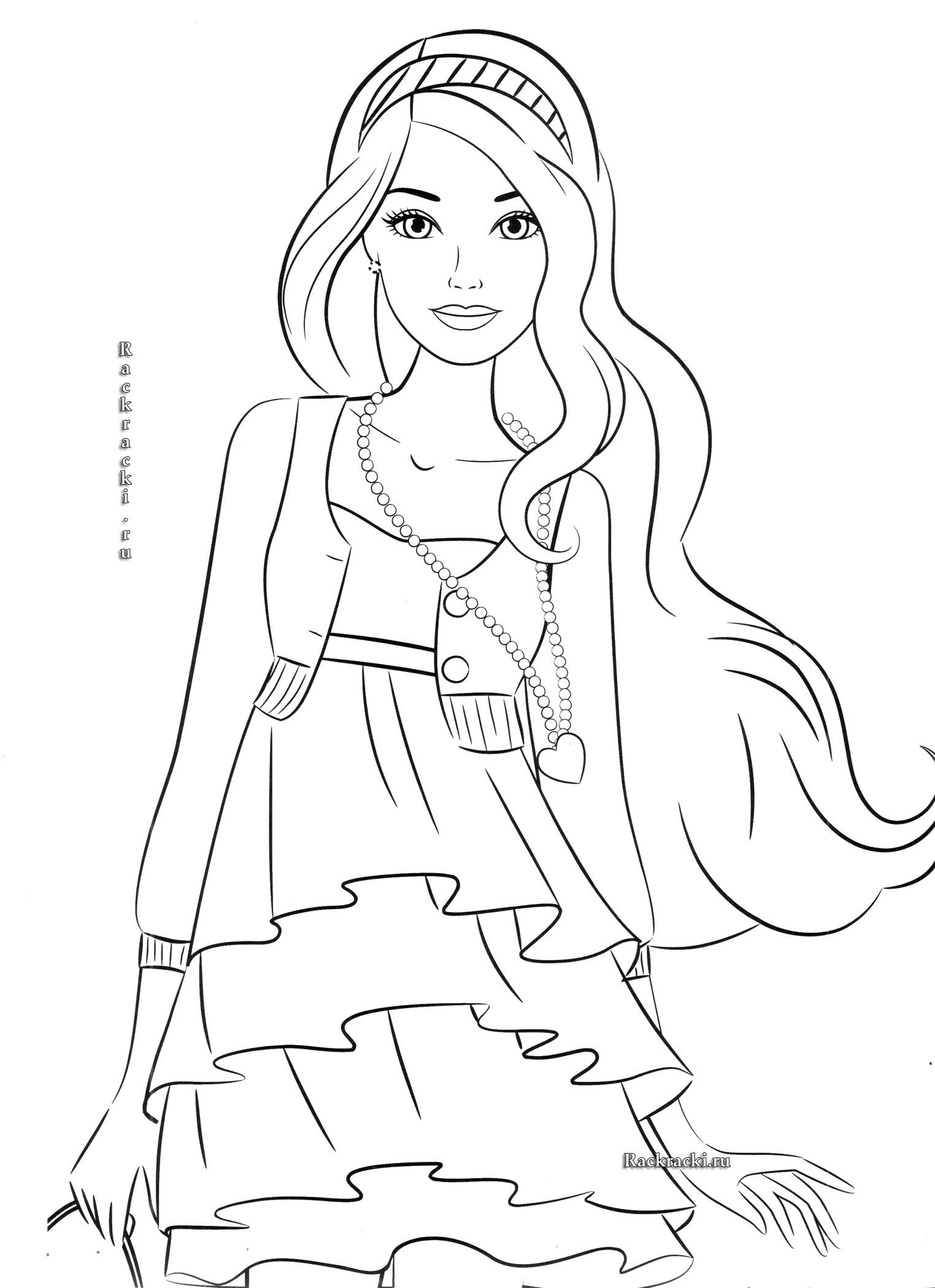 coloring page download barbie
