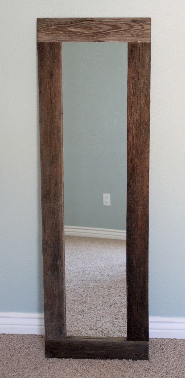 Barnwood Mirror DIY
 creatively christy DIY Reclaimed Wood Framed Mirror