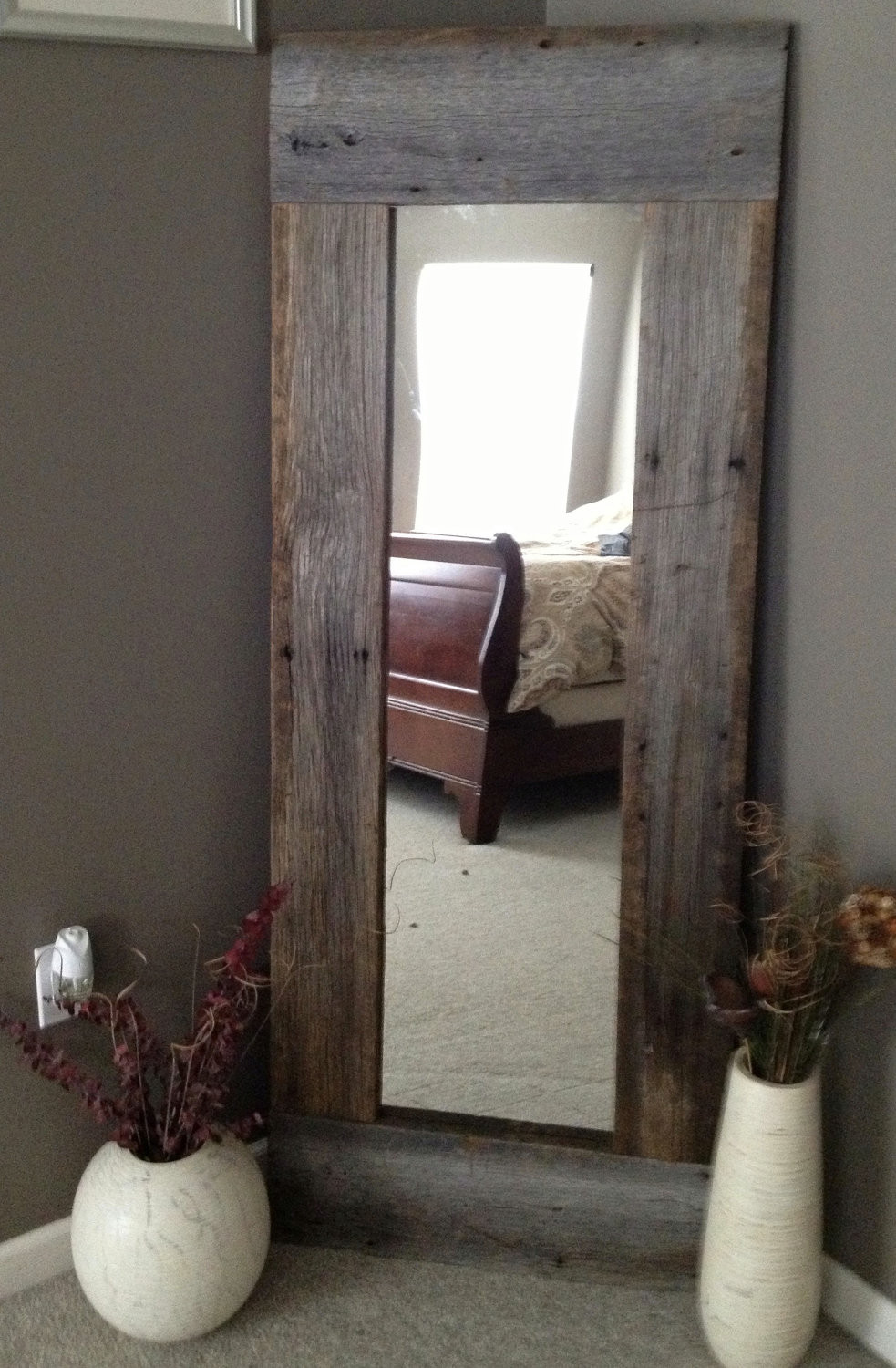 Barnwood Mirror DIY
 Full Length Barn Wood Mirror Home Decorating DIY