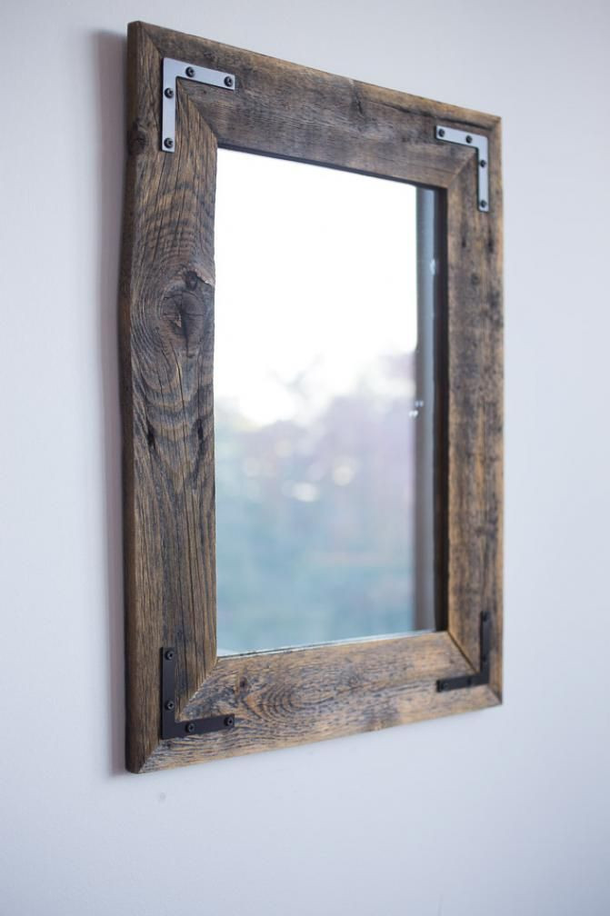 Barnwood Mirror DIY
 Reclaimed Wood Farmhouse Mirror handcrafted in Plano