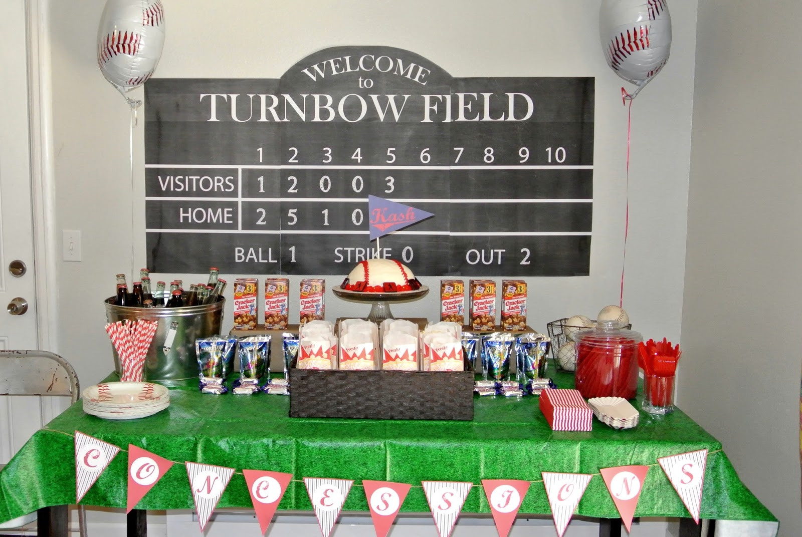 Baseball Themed Birthday Party Ideas
 Team Turnbow baseball themed party