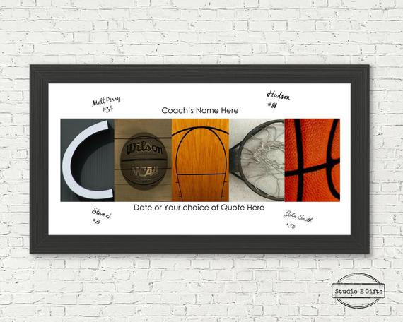 Basketball Coach Gift Ideas
 Basketball Coach Team Signature Sign Basketball by