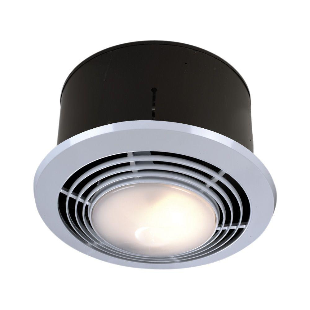 Bathroom Fan Light Heater
 NuTone 70 CFM Ceiling Bathroom Exhaust Fan with Light and