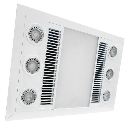 Bathroom Fan Light Heater
 MANROSE Designer Bathroom Heater with Fan and LED Light