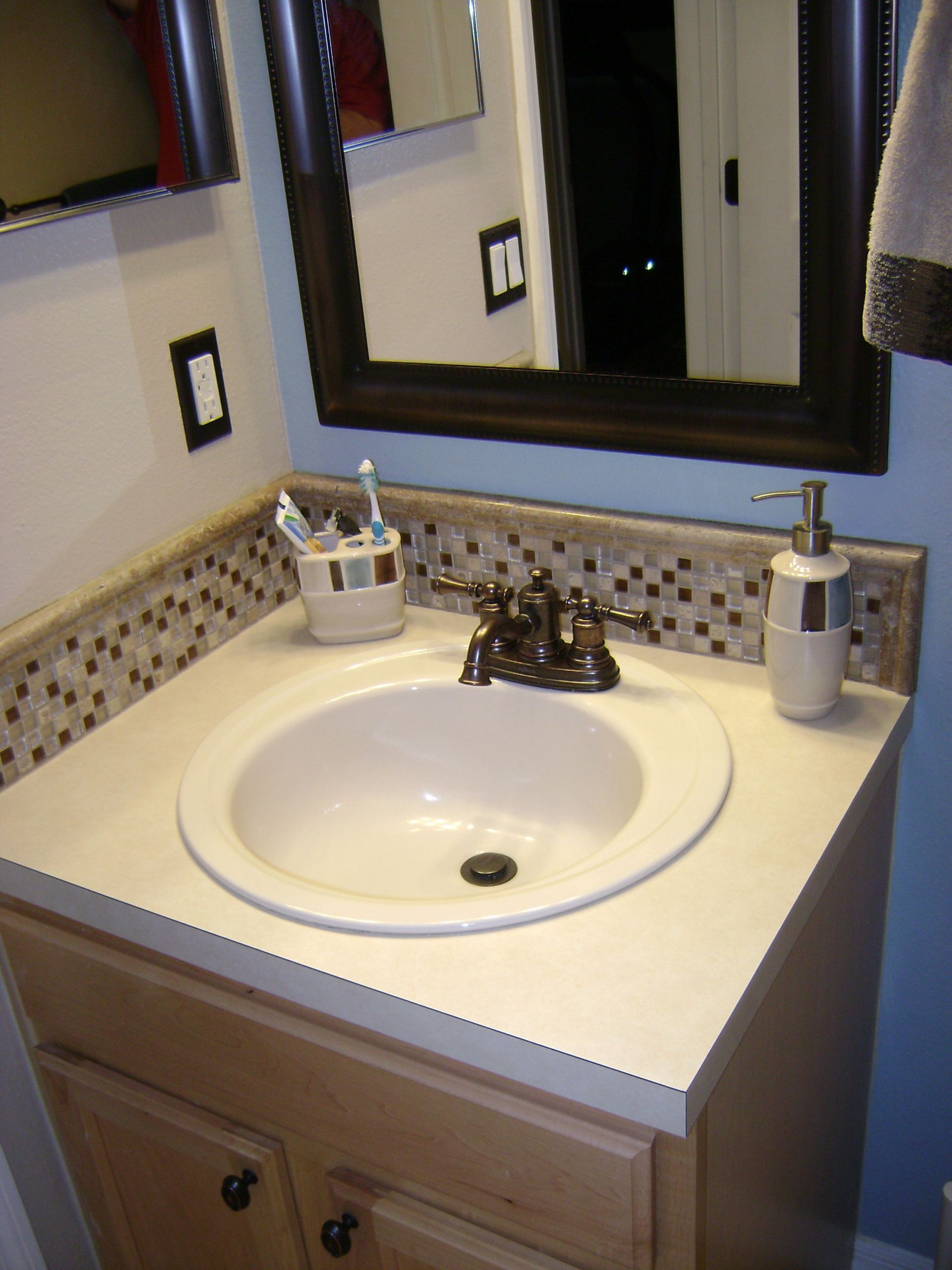 Bathroom Sink Backsplash Ideas
 93 Awesome Flat Bathroom Sinks Picture Ideas