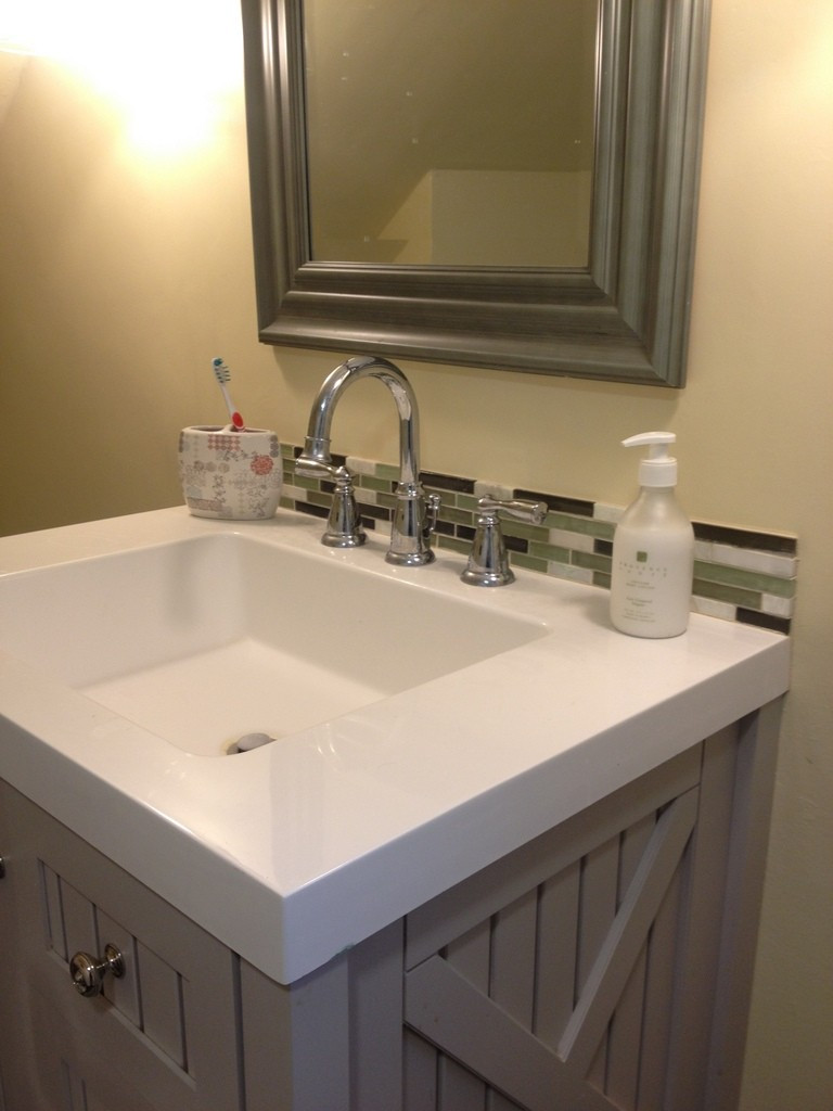 Bathroom Sink Backsplash Ideas
 30 amazing ideas about framing a bathroom mirror with